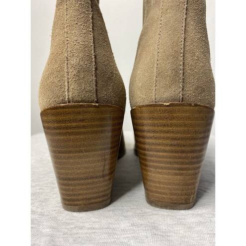 Krass&co Thursday Boot  Soho Heeled Chelsea Boots Women's 8 Sand Tan Suede Classic