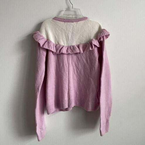 Hill House  Sweater Womens Size L Desk Cardigan Pink Pearl Button Coquette Fairy