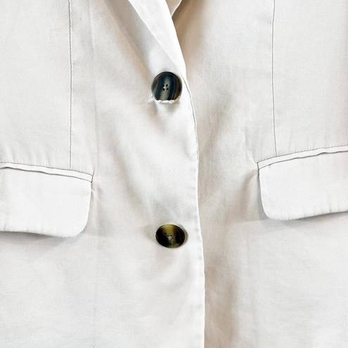 Mango MNG  Casual Long Sleeve Peak Lapel Single Breasted Blazer Jacket Tan Small