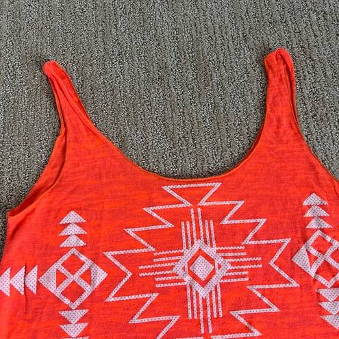 Vintage Havana  Orange Aztec Print Tank Top