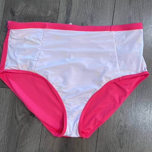 La Blanca  High Waist Ruched Pink Swim Bottoms Size 20W