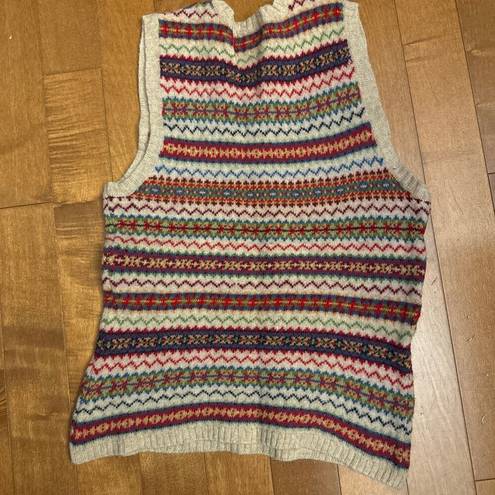 American Eagle  Outfitters Red Wool Striped Multicolor sweater & Vest size medium