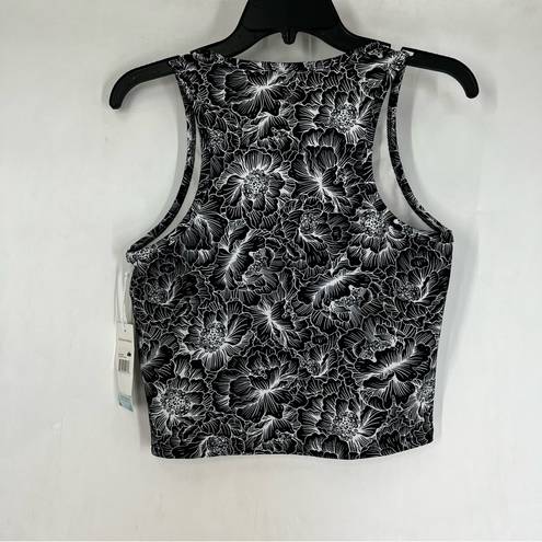 Balance Collection  floral black and white athletic tank size large