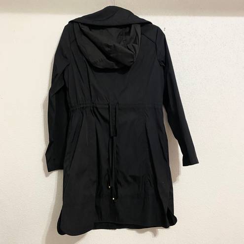 Cole Haan Black Packable Rain Coat