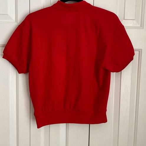 Everlane  The Oversized Polo Shirt Top Cotton Goji Berry Red Size S NWT