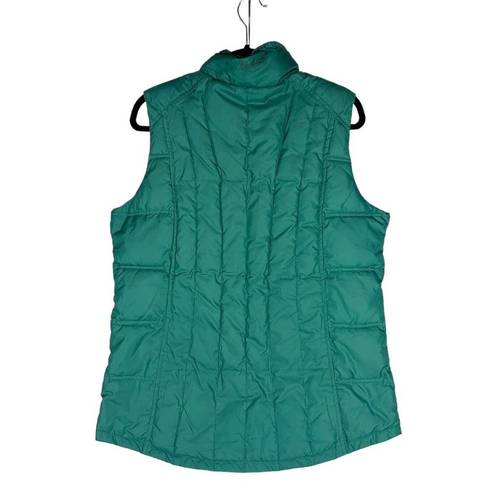 Woolrich  Womens Size L Quilted Puffer Vest Jacket Teal Green Full Zip Insulated