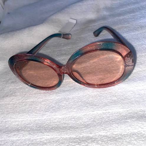 BP NEW  Glitter Pink and Blue Round Sunnies Sunglasses