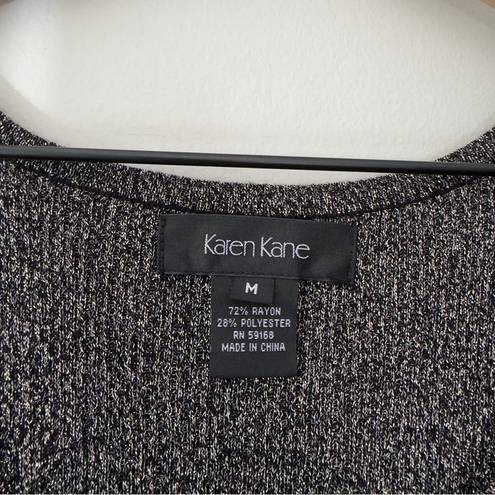 Karen Kane NWT  Sparkly Tight Knit Tank Top Sleeveless Rayon Polyester Metallic M