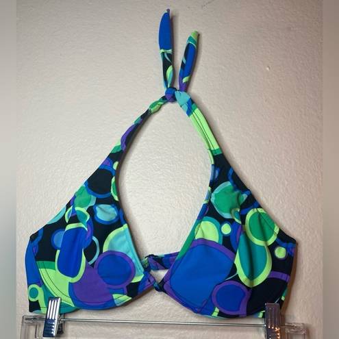 Venus  Swimwear Lined Geometric Bikini Top Size Medium D Cup