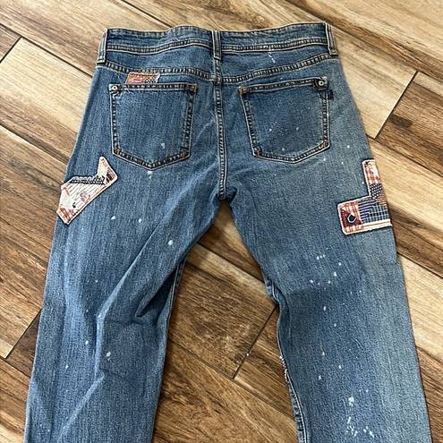 Pilcro  blue denim patchwork jeans