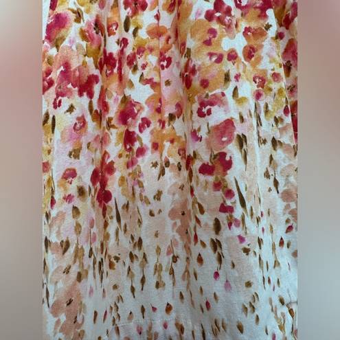 Christy Dawn  tiered floral dress with waist tie size XXL