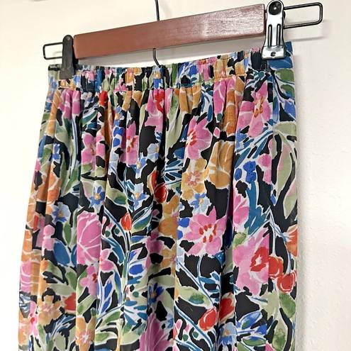 Lulus  Flourishing Beauty Black Floral Print Wide-Leg Pants