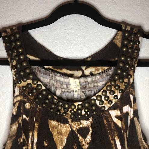 Jones New York  Tribal w/ Metal Sleeveless Dress 2X