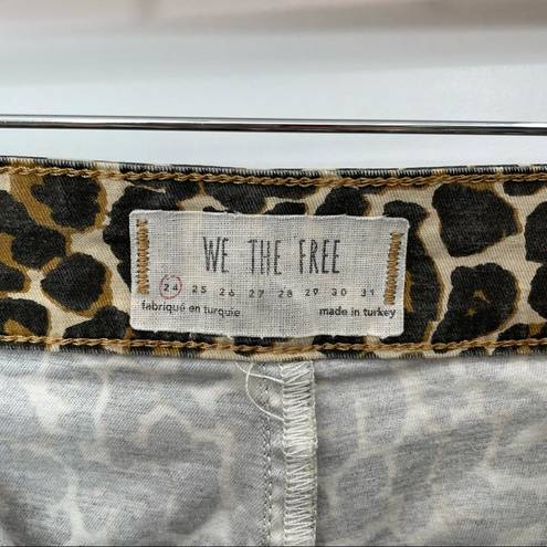 We The Free Free People  Leopard Print High Waisted Pants Size 24