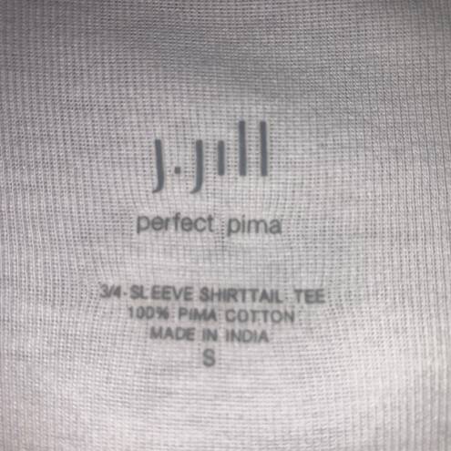 J.Jill  3/4 sleeve shirt tail tee pima cotton size Small