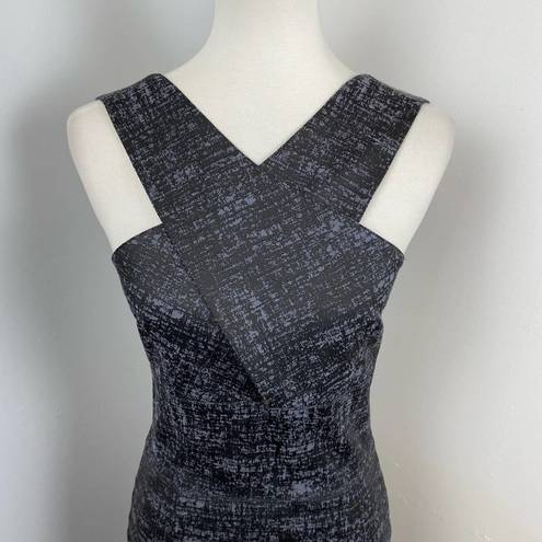 Hunter Bell  Gray Chastain Crossover Midi Pencil Dress Size 4