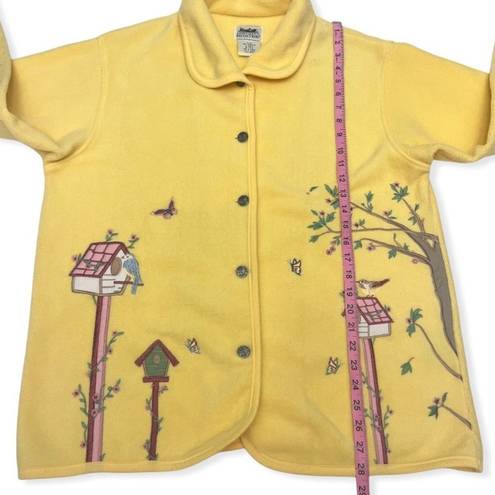 Northern Reflections Vintage Yellow Fleece Birdhouse Jacket •  