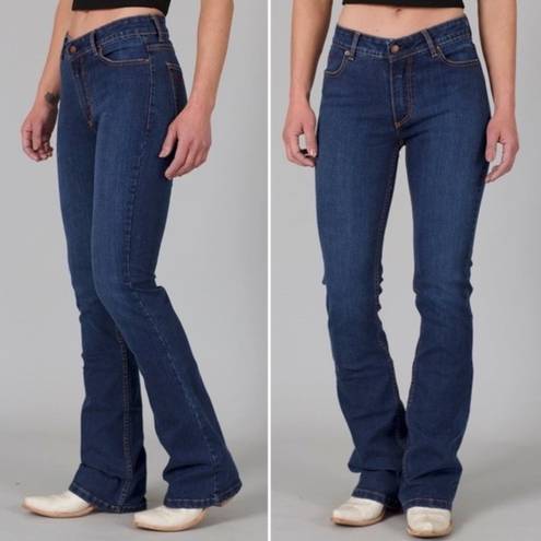 Kimes Ranch  Chloe Blue Dark Wash Mid Rise Flare Cotton Jeans Women’s Size 16