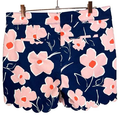 Isaac Mizrahi  Floral Scallop Hem Shorts 12