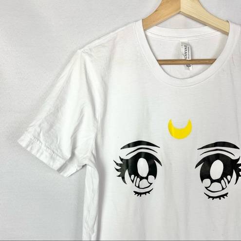 The Moon Sailor White Anime Eyes Short Sleeve T-Shirt M