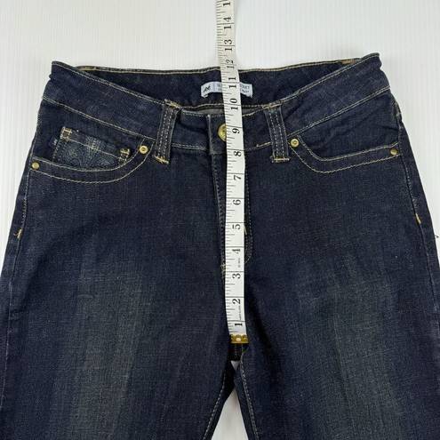 Lee  Slender Secret Lower On The Waist Jeans 10 Short Blue Dark Wash Distressed