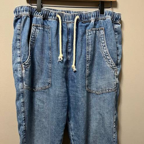 Pilcro  Cottage Utility Jeans Mid Wash Blue Denim Size Large