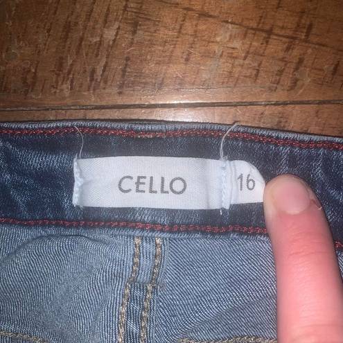 Cello Jeans Cello Indigo destructed fishnet size 16 jeans