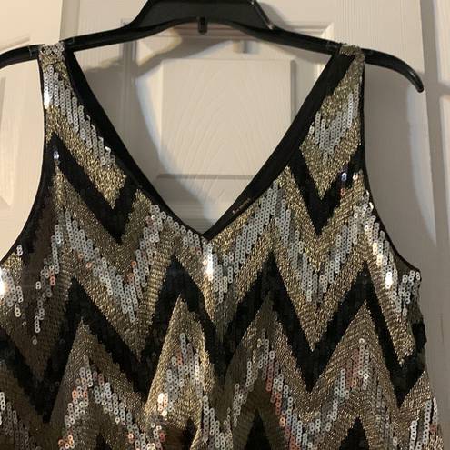 Ella Moss  Sequin V Neck Tank Top