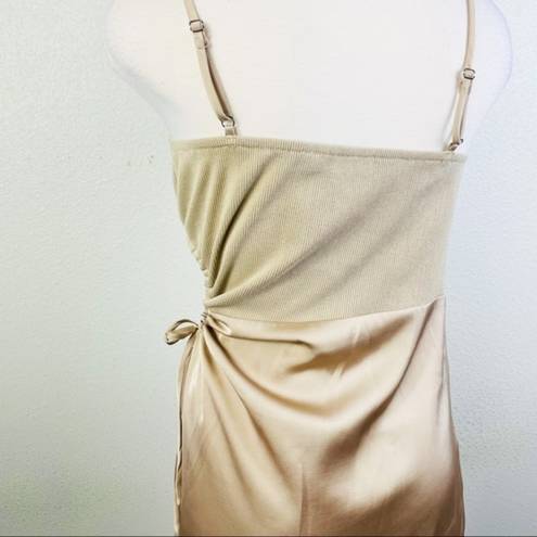 idem Ditto IDEM‎ DITTO Champagne Cut Out Slip Dress Size Medium