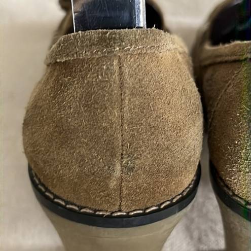 Tommy Hilfiger  Suede Chunky Pumps with Tassels‎ Olive Green Size 5.5M