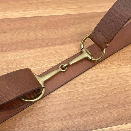 Ralph Lauren LAUREN  Brown Genuine Leather Horsebit Buckle Women's Belt M/L?