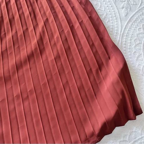 idem Ditto  BOUTIQUE pleated midi skirt burnt orange