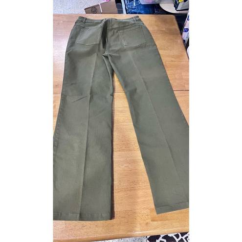 St. John  SPORT MARIE GRAY OLIVE GREEN PANTS WOMENS SIZE 10