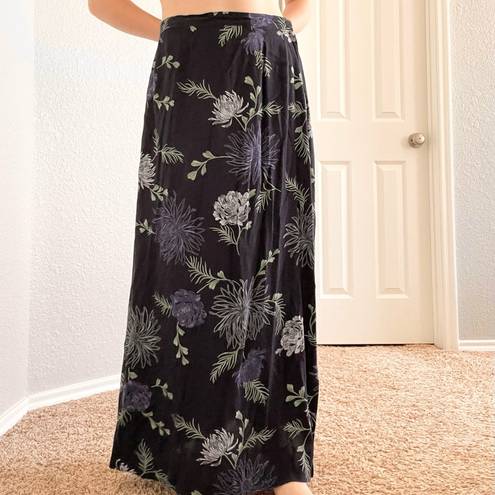 Coldwater Creek Vintage  Blue Floral Maci Skirt