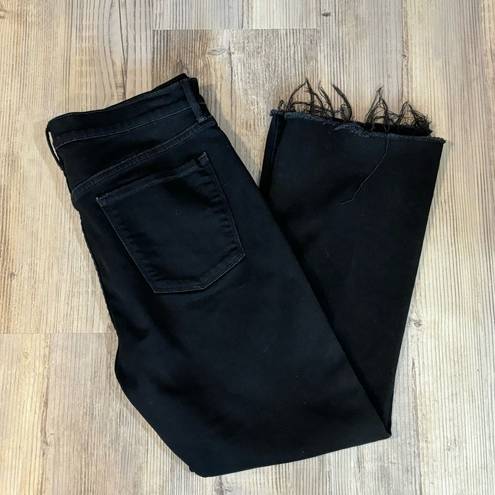 Banana Republic  Black Mid-Rise Crop Flare Jeans - size 31