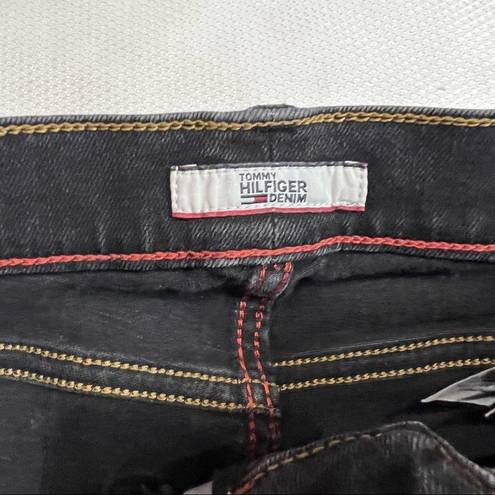 Tommy Hilfiger  Black High Rise Legging Large Rear Pocket Logo Jeans.