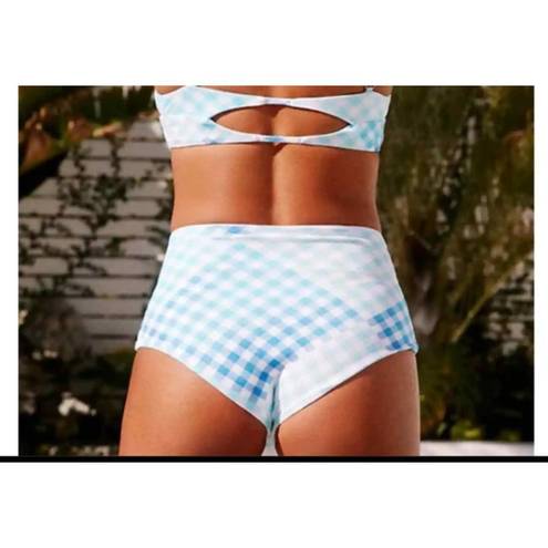 L Space  Portia Classic Bikini Bottoms Picnic Plaid Large