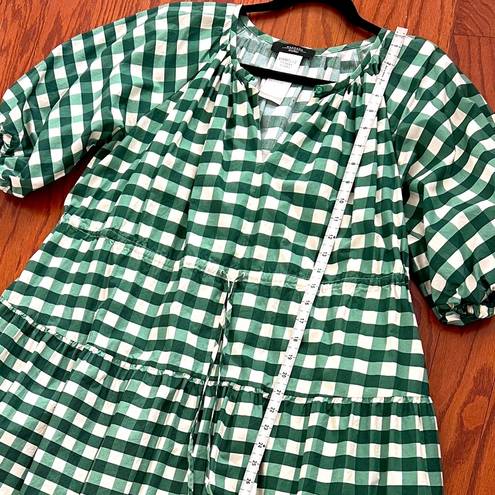 Max Mara Weekend  Green Gingham Check Cotton Midi Dress