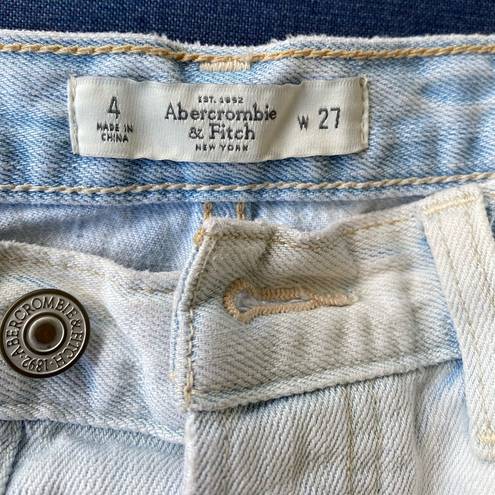 Abercrombie & Fitch  shorts size 27 light wash frayed hem distressed