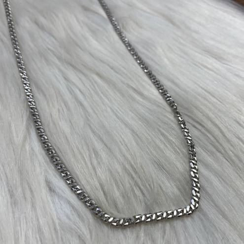 Monet silver tone chain link necklace