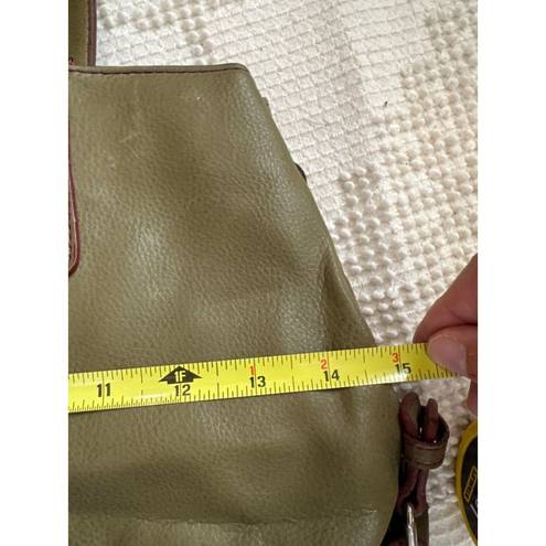 Tommy Hilfiger  Shoulder Bag Olive Green Leather Vintage 90s Y2K Lined Purse