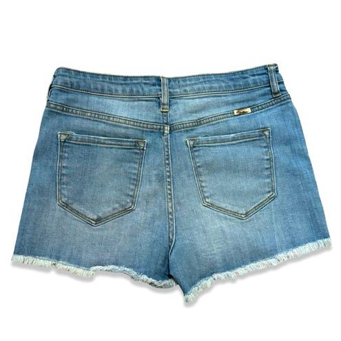 Elle KanCan  High Rise Fray hem shorts women’s size large Medium wash