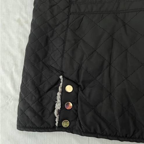 Miami  Black Quilted Sherpa Lined Vest