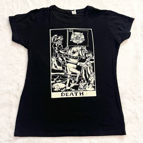 Tultex The Death Tarot Card Psychic Occult Metaphysical T-Shirt Size Large