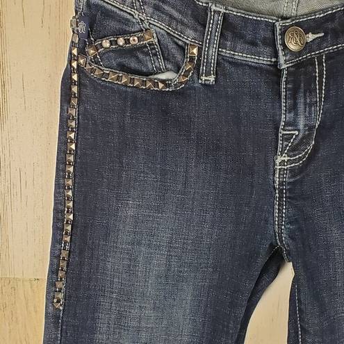 Rock & Republic  "Kasandra" Dark Indigo Denim Embellished Bootcut Jeans Size 2 M