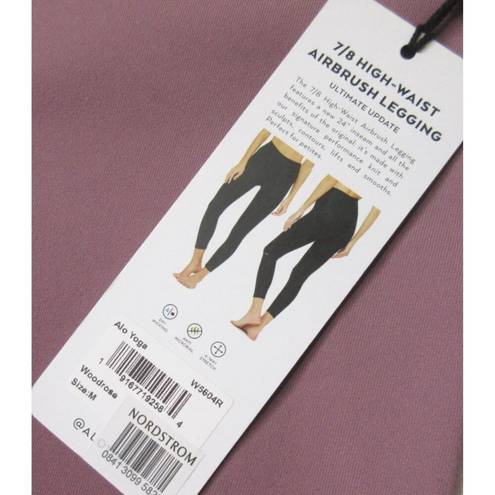 Alo Yoga NWT  7/8 High-Waist Airbrush Legging in Woodrose Stretch Workout M