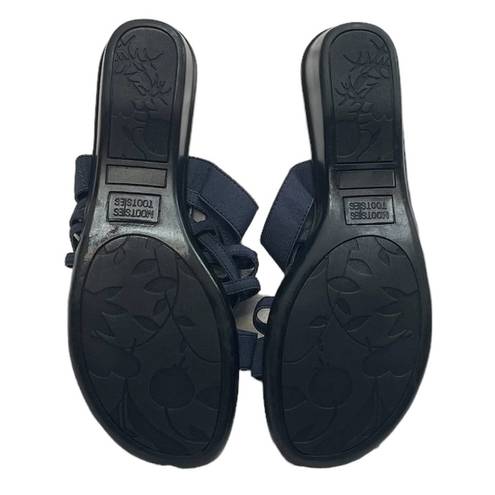 Mootsies Tootsies  Monikkoff Navy Blue Strappy Slip On Sandals Size 9