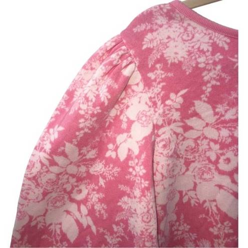 Rachel Parcell  Pink Quill Rose Brocade Sweatshirt Medium NWT