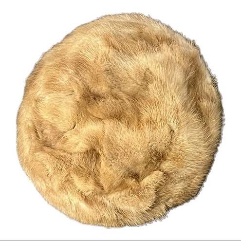 Krass&co VINTAGE FUR Pillbox Hat & Fur/Cashmere Collar G. Fox & . Hartford CT