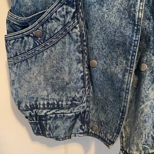 Gallery Vintage 90s Giacca Blues J.  acid wash denim tunic coat, size medium